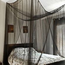 Load image into Gallery viewer, 4 Corner Post Full Queen King Size Bed Mosquito Net-Black