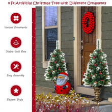 Load image into Gallery viewer, 4 ft Snowy Christmas Entrance Tree