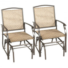Load image into Gallery viewer, 2 pcs Patio Swing Single Glider Chair Rocking Seating