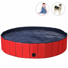 Load image into Gallery viewer, 63" Foldable Portable Leakproof Kiddie Bathing Tub-Red