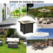 Load image into Gallery viewer, 30" Square Outdoor Fireplace Propane Gas Fire Pit Table-Golden