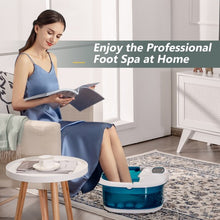 Load image into Gallery viewer, Foot Spa Tub with Bubbles and Electric Massage Rollers for Home Use-Blue