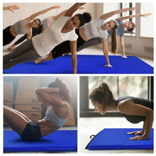 Load image into Gallery viewer, Gymnastics PU Mat Thick Folding Panel Gym Fitness Exercise-Navy
