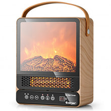 Load image into Gallery viewer, 1500W Electric Fireplace Tabletop Portable Space Heater w/3D Flame Effect-NA