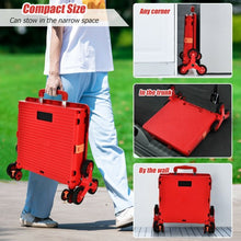 Load image into Gallery viewer, Costway Foldable Utility Cart for Travel and Shopping-Red