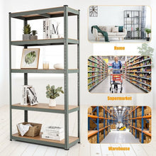 Load image into Gallery viewer, 35.5" x 71" Adjustable 5-Layer 2000 lbs Capacity Tool Shelf -Gray
