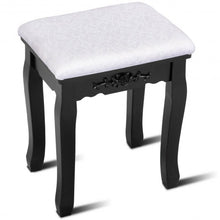 Load image into Gallery viewer, Vanity Table Set with Oval Mirror and 4 Drawers-Black