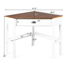 Load image into Gallery viewer, Corner Wooden PC Laptop Computer Desk-Natural