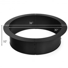 Load image into Gallery viewer, 36 Inch Round Steel Fire Pit Ring Liner Wood Burning Insert