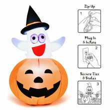 Load image into Gallery viewer, 5 Ft Halloween Blow-up Inflatable Ghost with LED Bulb