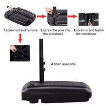 Load image into Gallery viewer, 60L Plastic Weighted Fill Water Sand Wheel Patio Umbrella Base