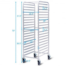 Load image into Gallery viewer, 26" x 20" x 70" 20 Sheet Aluminum Pan Rolling Bakery Rack