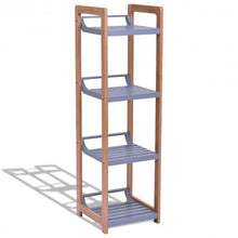 Load image into Gallery viewer, 4-Tier Bamboo Multifunctional Storage Tower Stand Rack