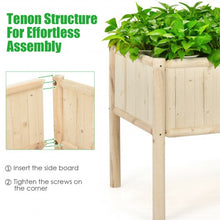 Load image into Gallery viewer, Elevated Wood Planter Box with Fir and Pine Wood Frame