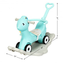 Load image into Gallery viewer, 4 in 1 Baby Rocking Horse with Music-Green