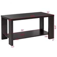 Load image into Gallery viewer, Rectangular Cocktail Coffee Table with Storage Shelf
