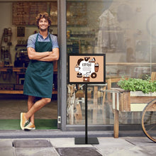 Load image into Gallery viewer, 11" x 17" Adjustable Aluminum Pedestal Poster Graphics Stand Holder-Black