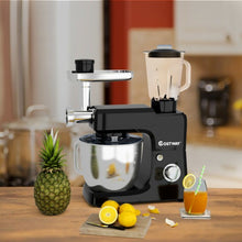 Load image into Gallery viewer, 3-in-1 Multi-functional 6-speed Tilt-head Food Stand Mixer-Black