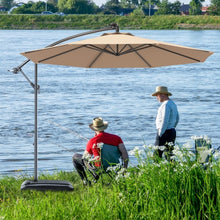 Load image into Gallery viewer, 10' Patio Outdoor Sunshade Hanging Umbrella without Weight Base-Beige