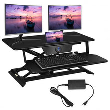 Load image into Gallery viewer, Electric Height Adjustable Standing Desk Coverter