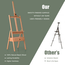 Load image into Gallery viewer, Adjustable Floor Wooden Artist Easel H-Frame with Art Supply Storage Drawer