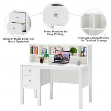 Load image into Gallery viewer, Home Office Workstation Laptop Table with Hutch and Drawers