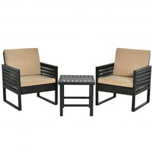Load image into Gallery viewer, 3Pcs Patio Rattan Bistro Cushioned Furniture Set