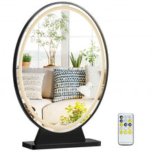 Load image into Gallery viewer, Hollywood Vanity Lighted Makeup Mirror Remote Control 4 Color Dimming-Black