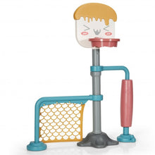 Load image into Gallery viewer, 3-in-1 Height Adjustable Basketball Stand Set with Soccer and Roller