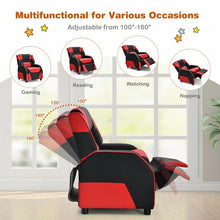 Load image into Gallery viewer, Kids Youth PU Leather Gaming Sofa Recliner with Headrest and Footrest-Red