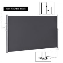Load image into Gallery viewer, 118.5" x 63" Patio Retractable Folding Side Awning Screen Privacy Divider