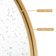 Load image into Gallery viewer, 27.5" Modern Metal Wall-Mounted Round Mirror for Bathroom-Golden
