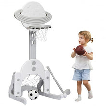 Load image into Gallery viewer, 3 in 1 Kids Basketball Hoop Set with Balls-White
