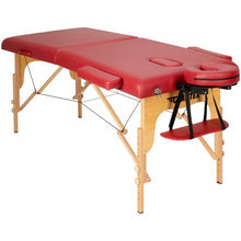 Load image into Gallery viewer, Portable Adjustable Facial Spa Bed with Carry Case-Red
