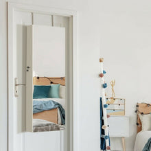 Load image into Gallery viewer, Lockable Storage Jewelry Cabinet with Frameless Mirror-White