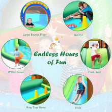 Load image into Gallery viewer, Inflatable Waterslide Bounce House Climbing Wall Ball Pit with Blower