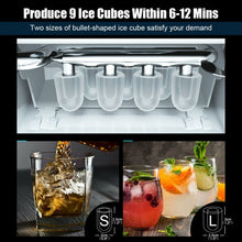 Load image into Gallery viewer, 2-In-1 Ice Maker Water Dispenser 36lbs/24H LCD Display-Red