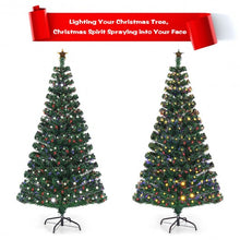 Load image into Gallery viewer, 5'/6'7' LED Fiber Optic Artificial Christmas Tree w/ Top Star-5'
