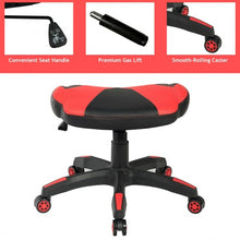 Load image into Gallery viewer, Multi-Use Footrest Swivel Height Adjustable Gaming Ottoman Footstool Chair-Red