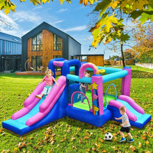 Load image into Gallery viewer, Inflatable Bounce Castle with Dual Slides and Climbing Wall without Blower
