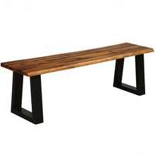 Load image into Gallery viewer, Solid Acacia Wood Patio Bench Dining Bench Seating Chair