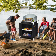 Load image into Gallery viewer, Portable Outdoor Camping Cooking Table with Storage Organizer