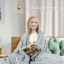 Load image into Gallery viewer, 15 lbs 100% Cotton Weighted Blanket with Soft Crystal Cover