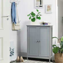 Load image into Gallery viewer, Bathroom Floor Storage Double Door Cupboard Cabinet-Gray