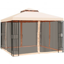 Load image into Gallery viewer, 10 x 10 ft 2 Tier Vented Metal Gazebo Canopy with Mosquito Netting