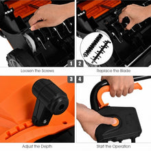 Load image into Gallery viewer, 12Amp Corded Scarifier 13” Electric Lawn Dethatcher -Orange