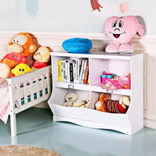 Load image into Gallery viewer, Kids Storage Unit Baby Toy Organizer Children Bookshelf Bookcase-White