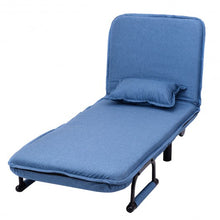 Load image into Gallery viewer, Convertible Folding Leisure Recliner Sofa Bed-Blue