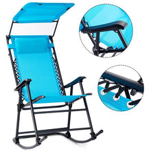 Load image into Gallery viewer, Zero Gravity Folding Rocking Chair Rocker Porch-Navy