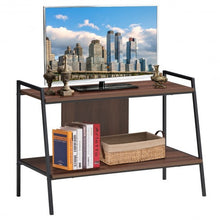 Load image into Gallery viewer, 2-Tier TV Stand w/ Shelves & Metal Frame